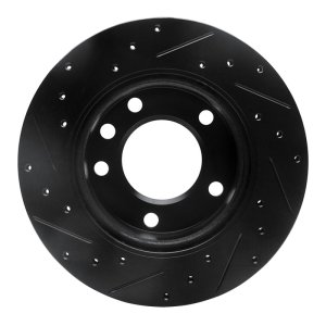 Dodge Sprinter 2500 Brake Rotor (1) - Front Right - R1 Concepts - Drilled & Slotted - Black - `02-`06